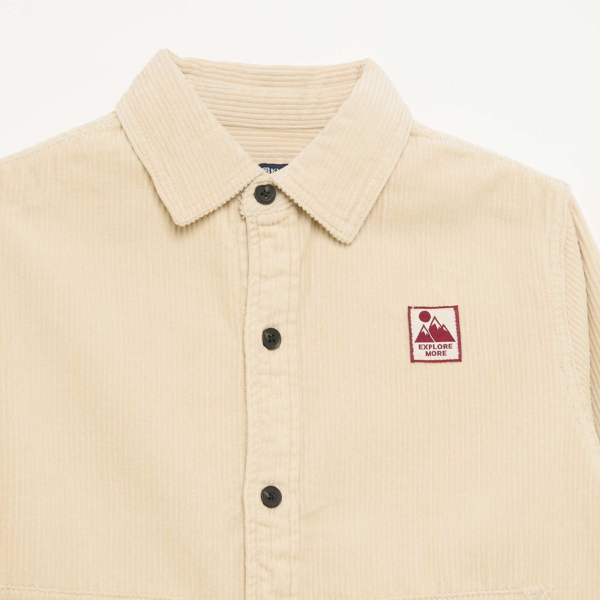 Plain corduroy overshirt BEIGE