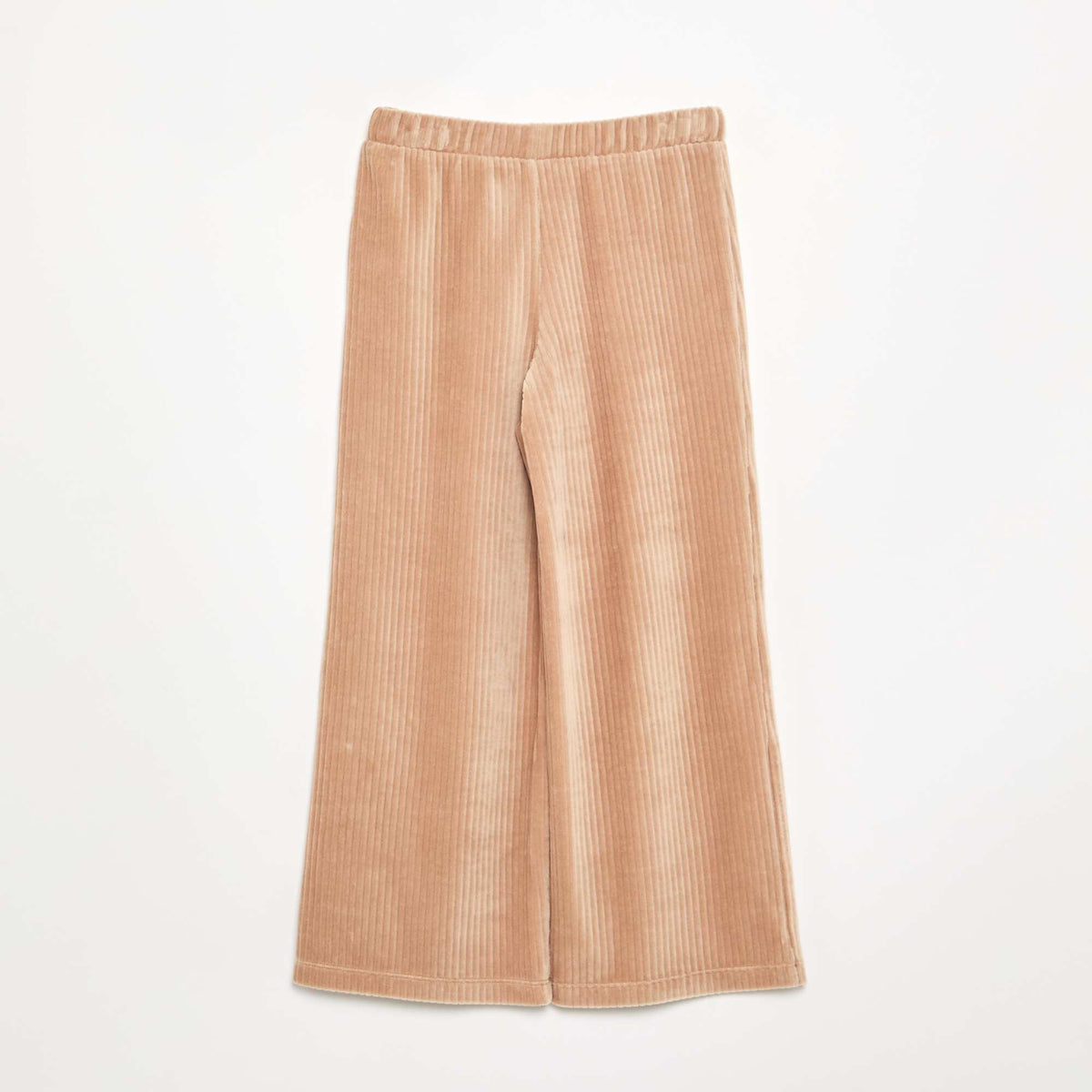Wide-leg corduroy trousers BEIGE
