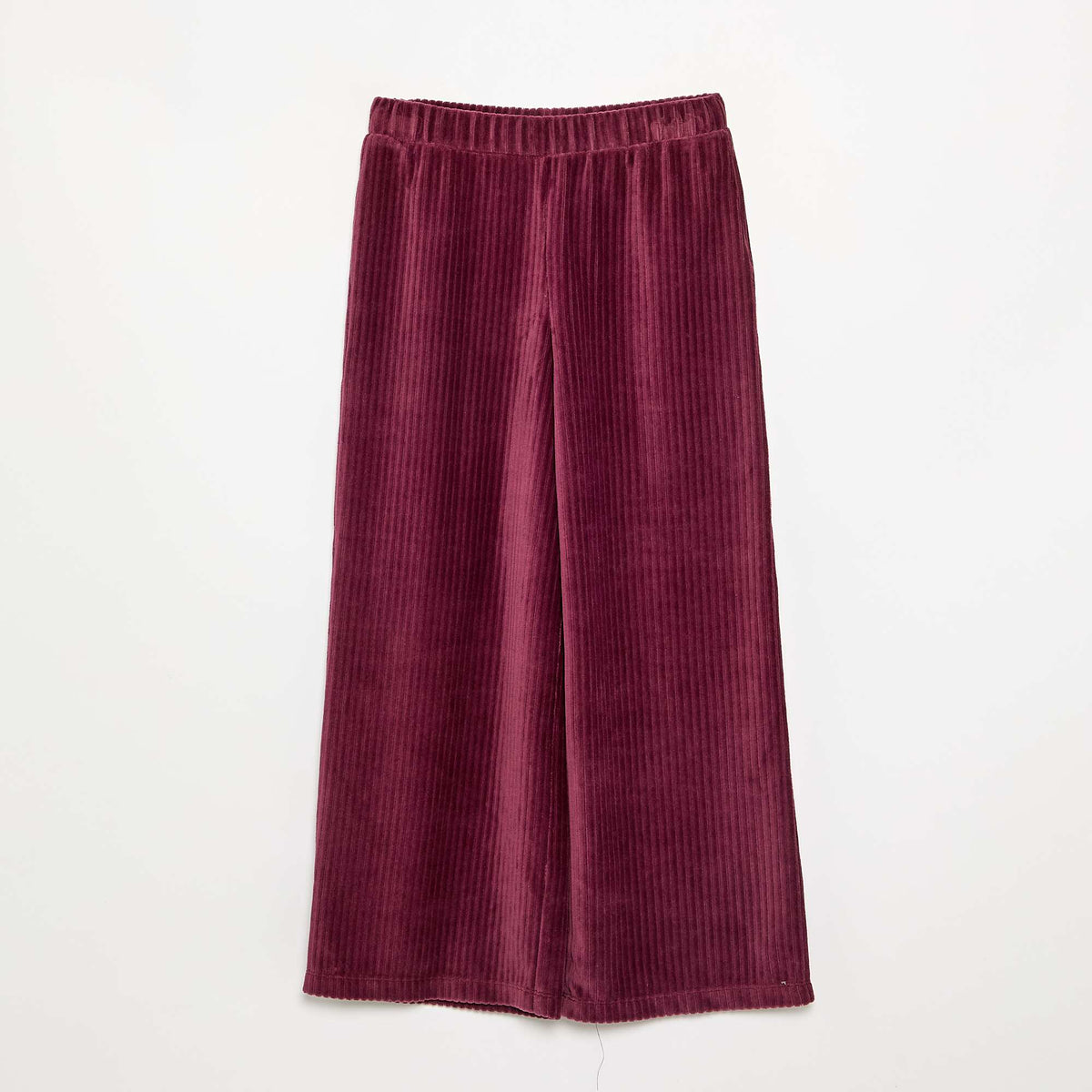 Wide-leg corduroy trousers RED
