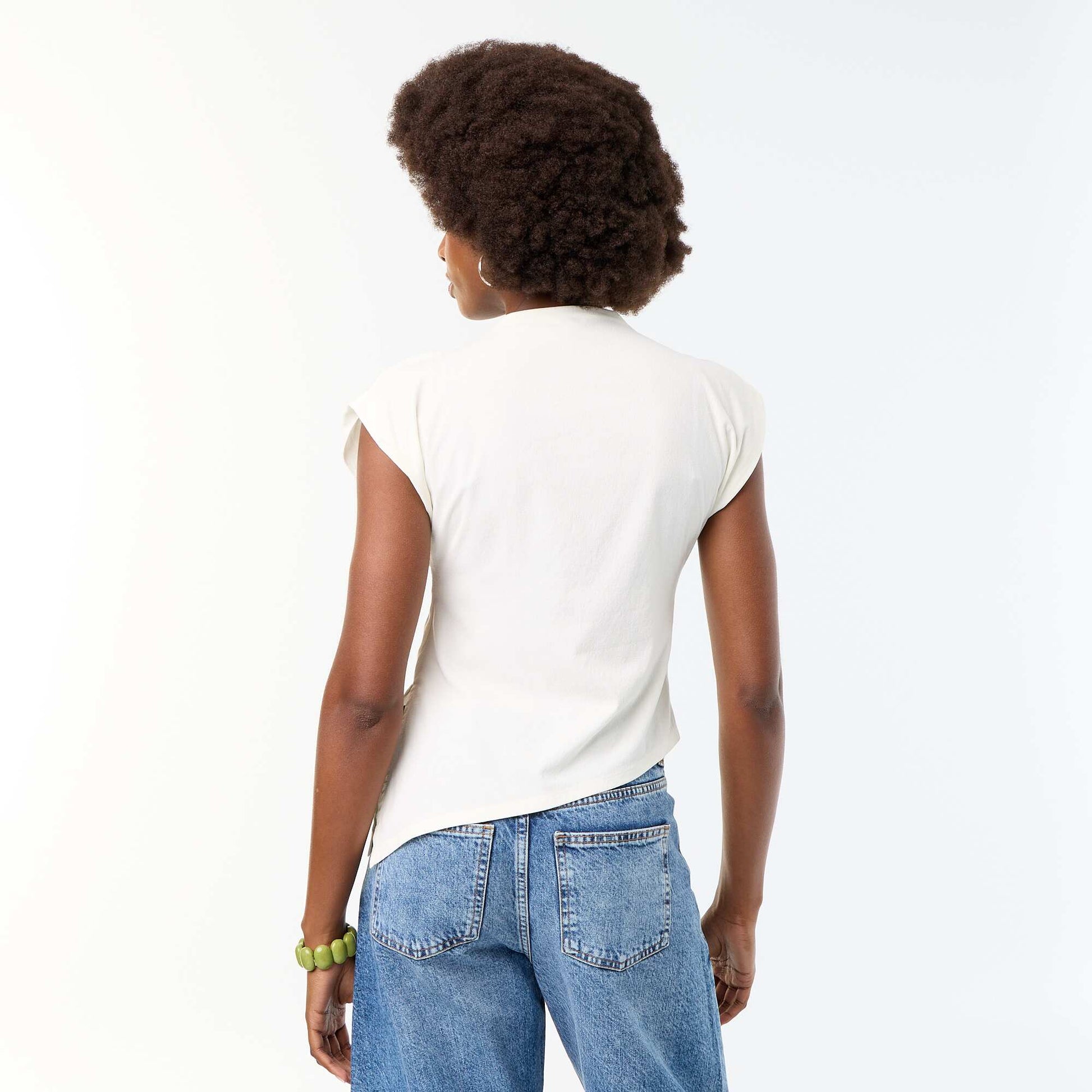 Asymmetric Sleeveless Top WHITE