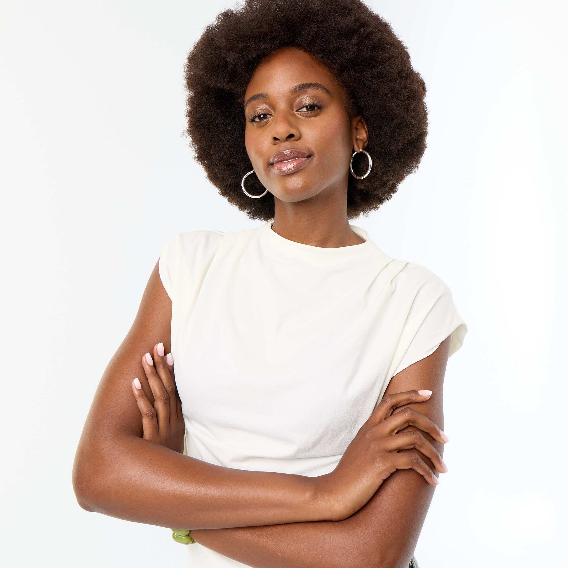 Asymmetric Sleeveless Top WHITE