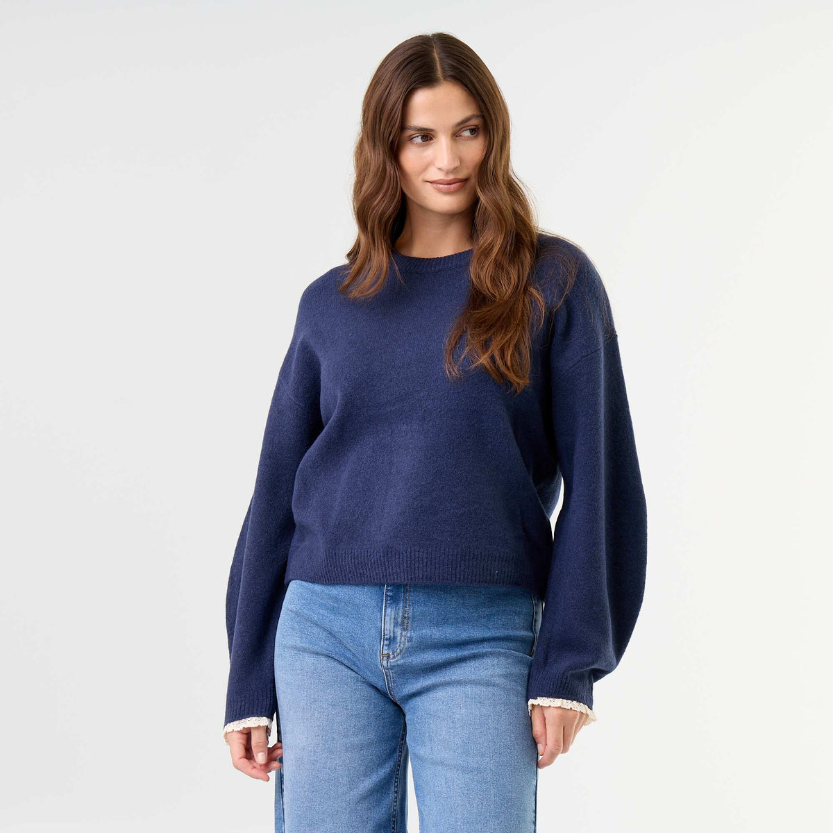 Sweater with matching scarf BLUE