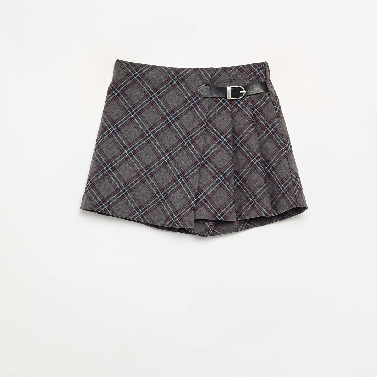 Plaid Skort GREY
