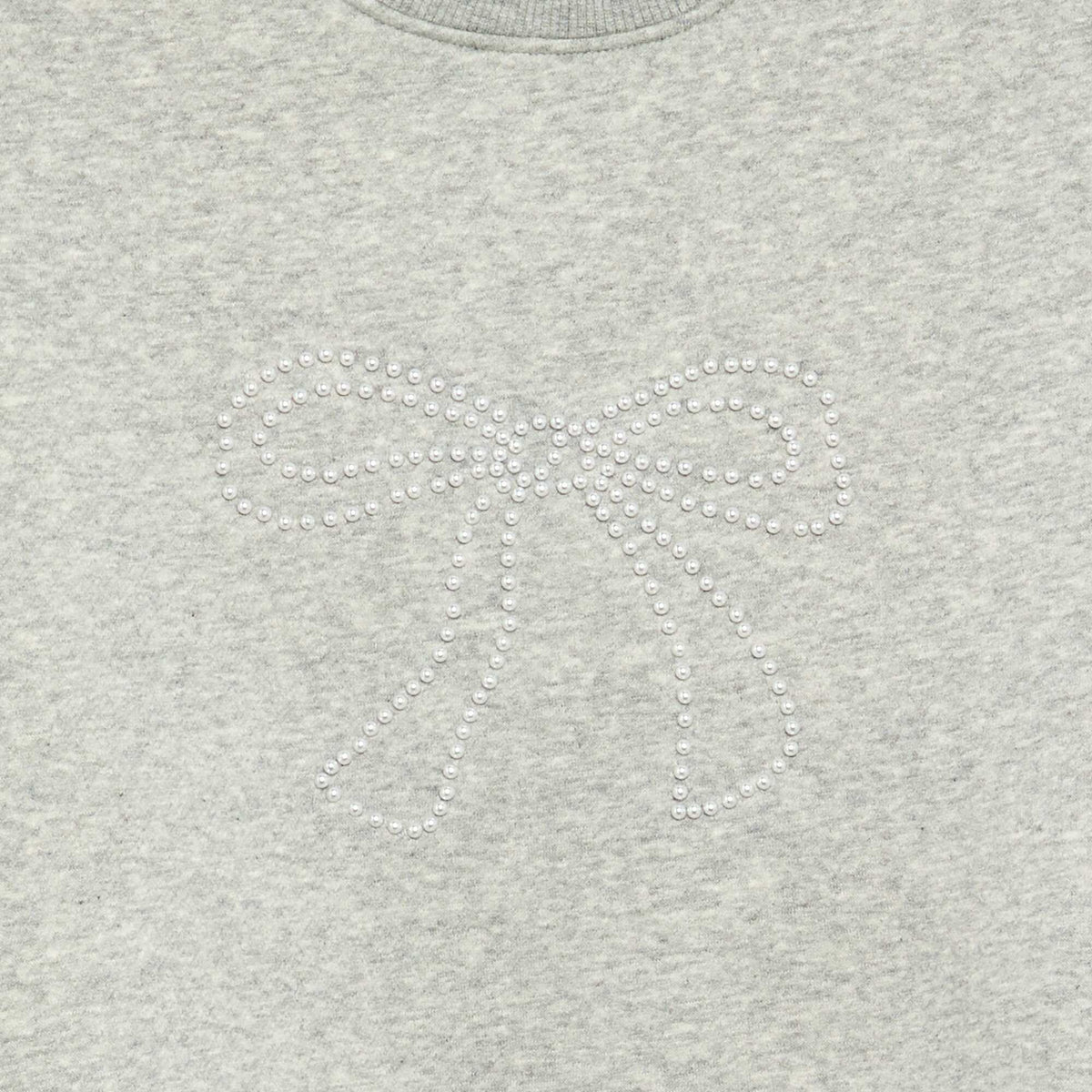 Marl sweatshirt with beaded details GREY