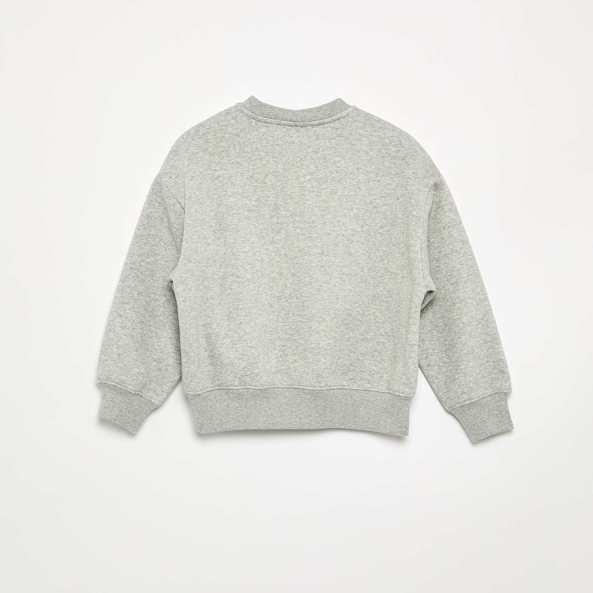 Marl sweatshirt with beaded details GREY