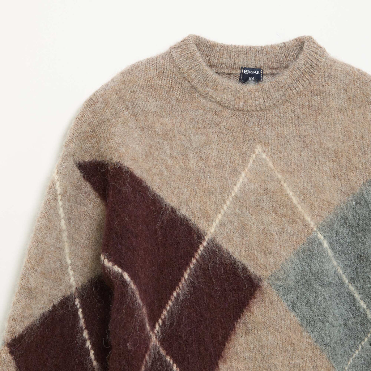 Diamond Pattern Sweater BROWN