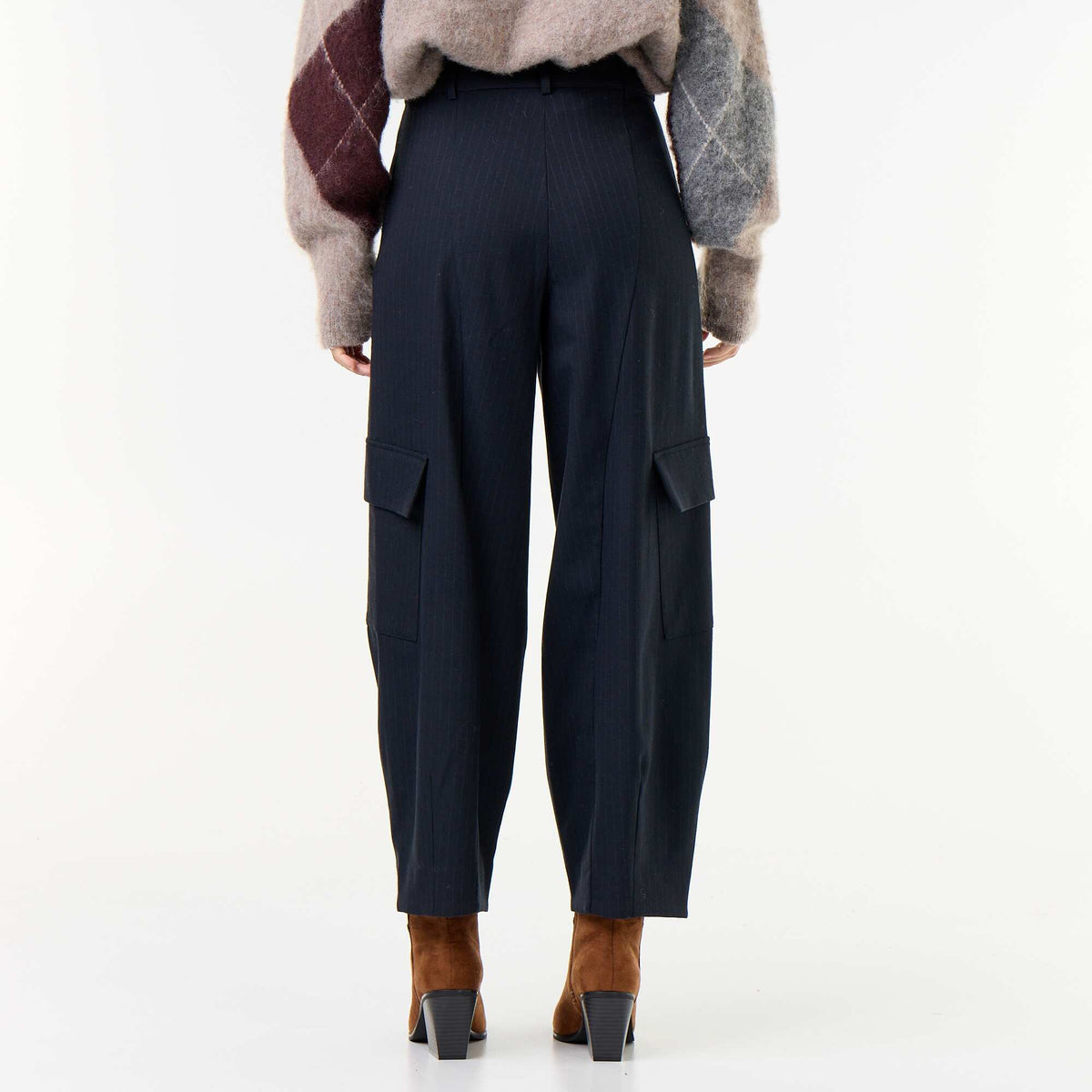Barrel-leg Trousers BLUE