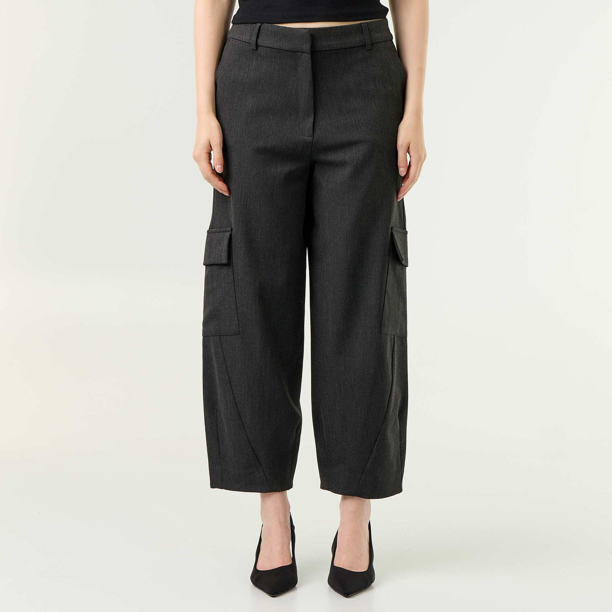 Barrel-leg Trousers GREY