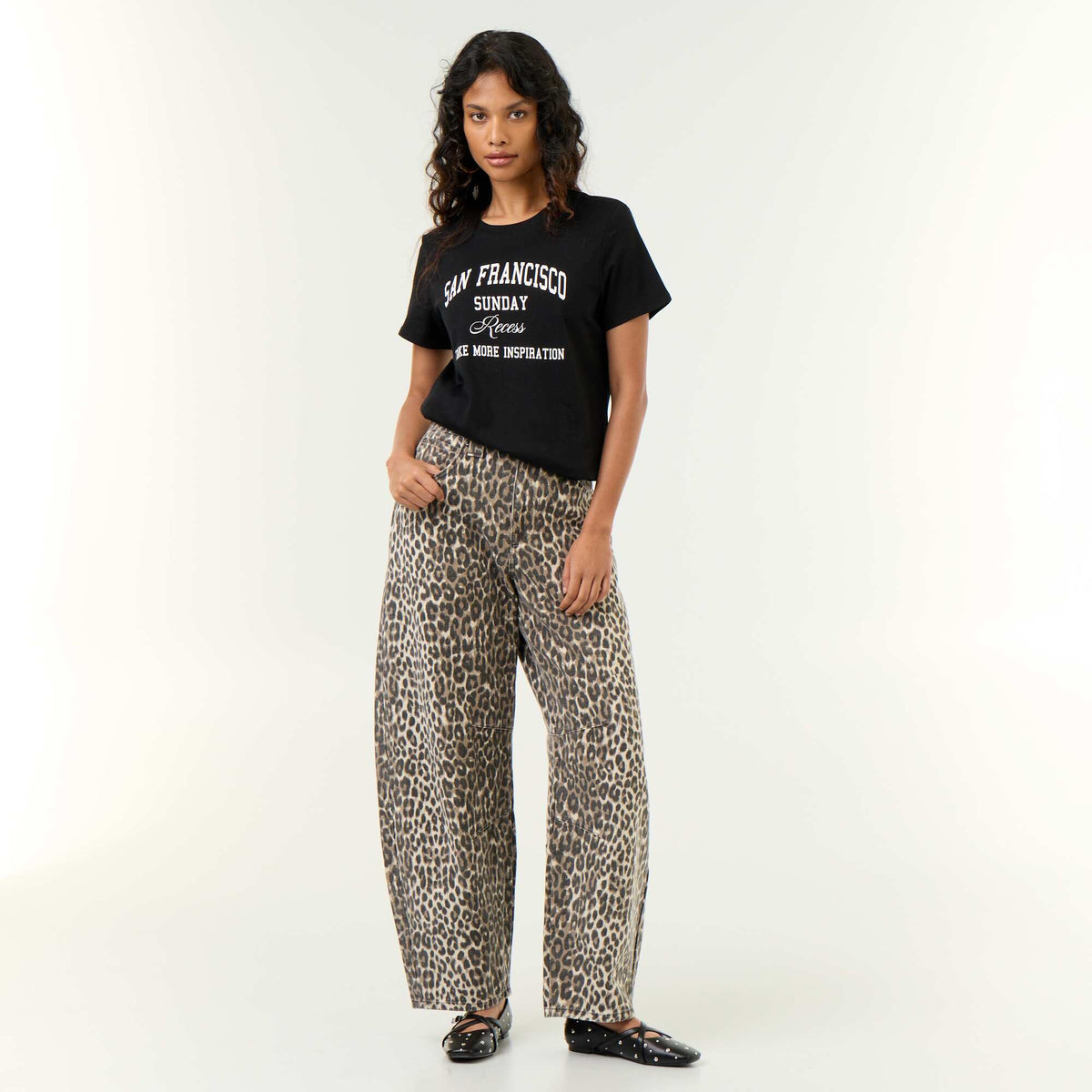 Balloon Fit Jeans BROWN