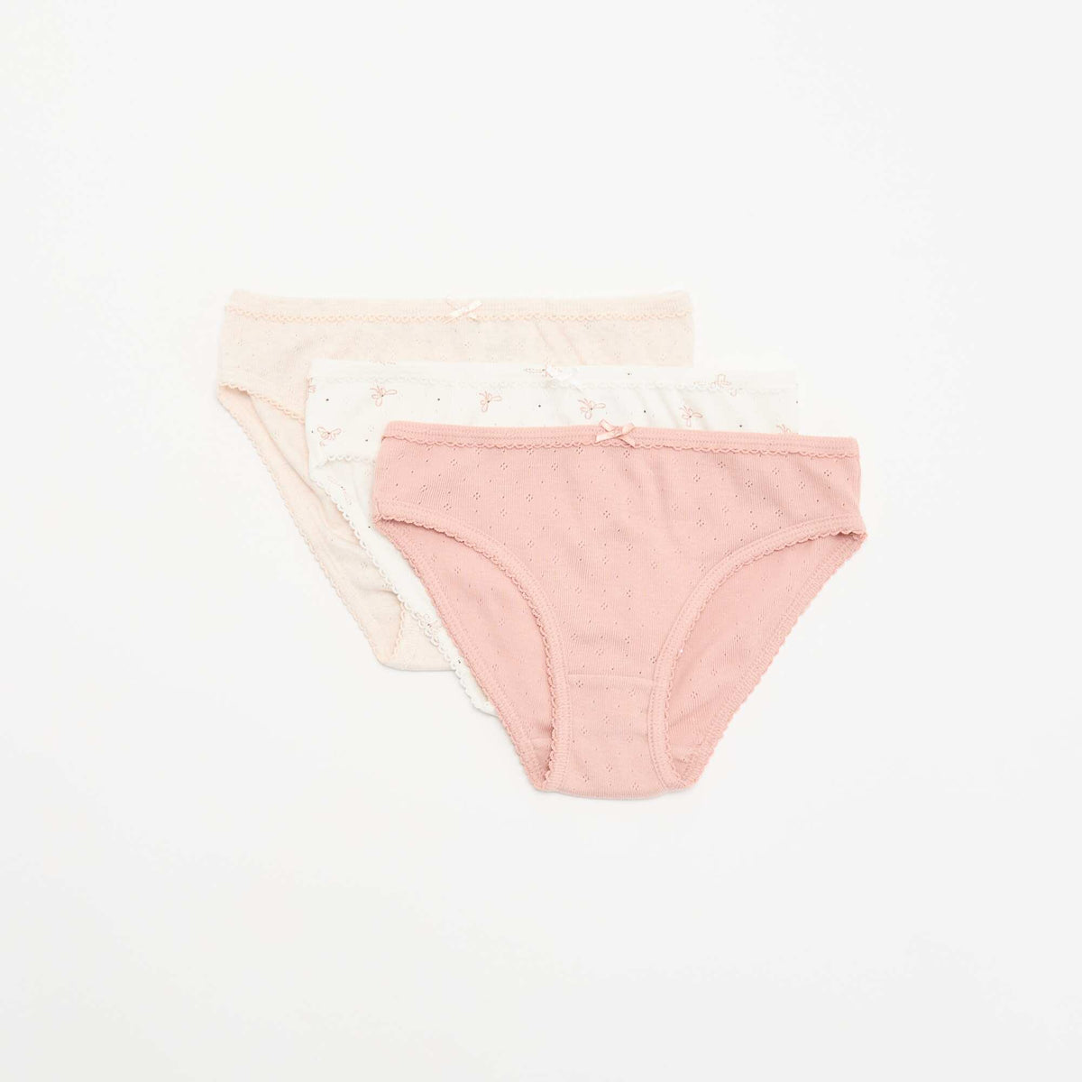 Pack of 3 Patterned Briefs WHITE