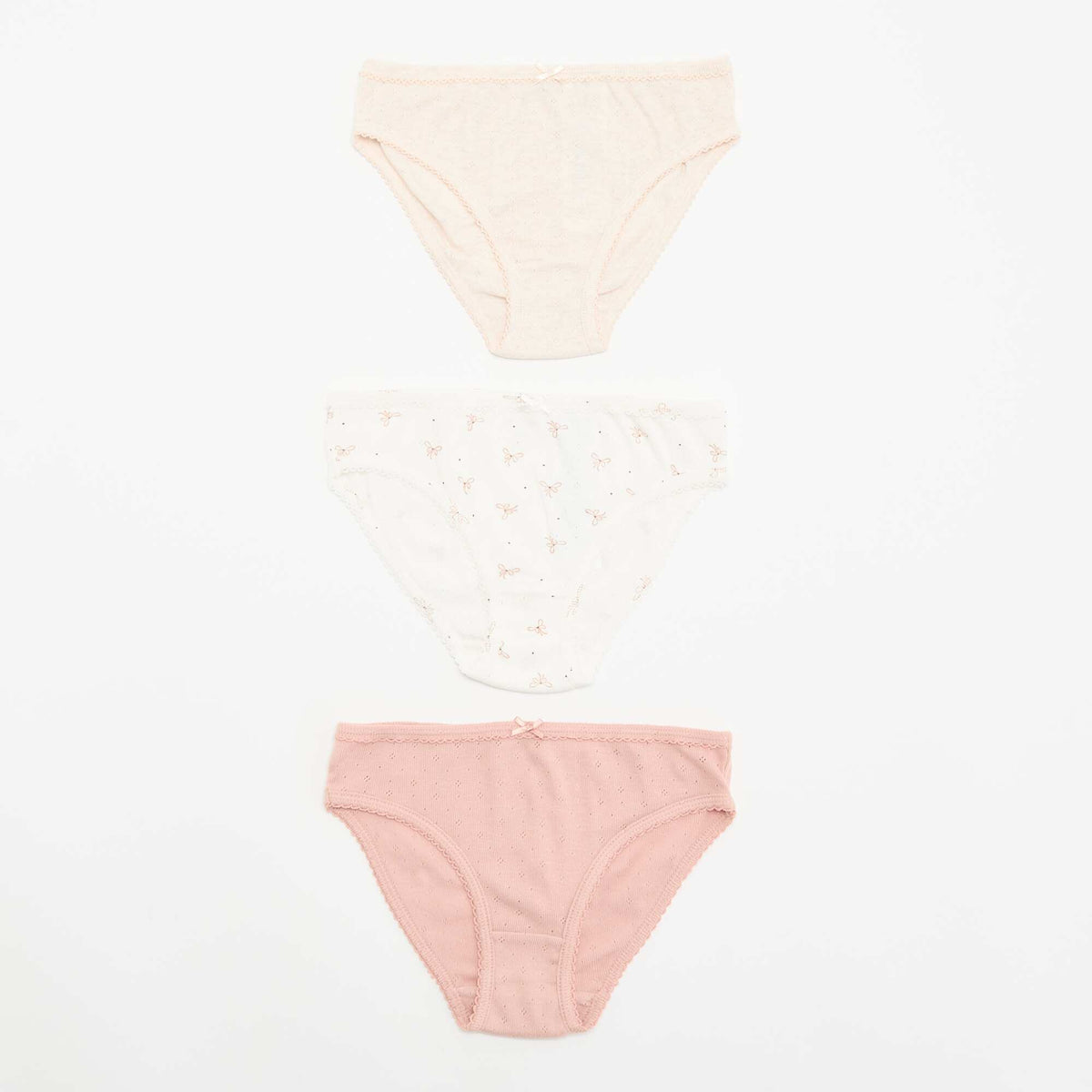 Pack of 3 Patterned Briefs WHITE