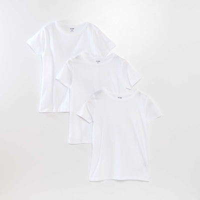 Pack of 3 eco-design bodysuits WHITE