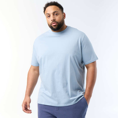 Pure cotton T-shirt BLUE