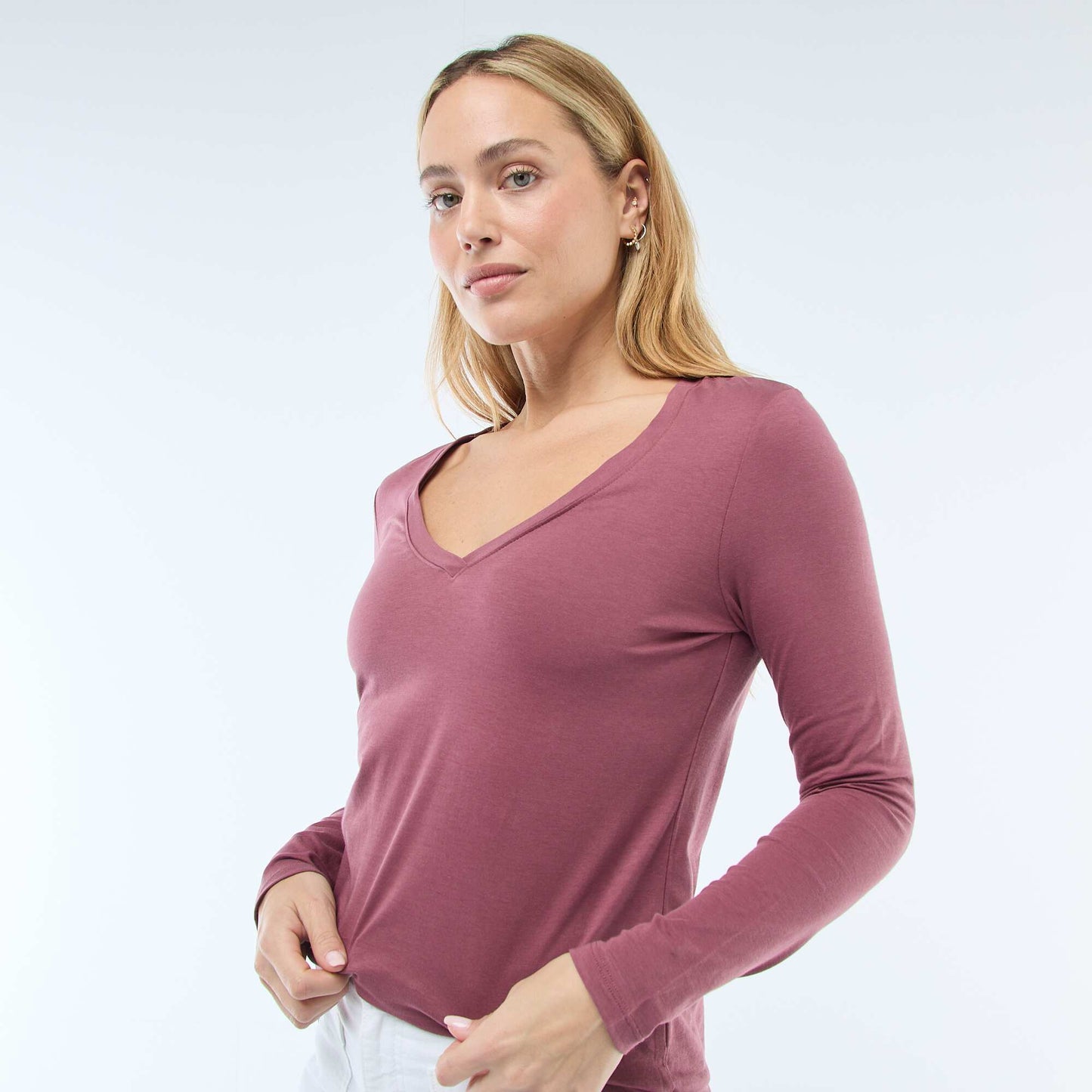 V-neck T-shirt PINK
