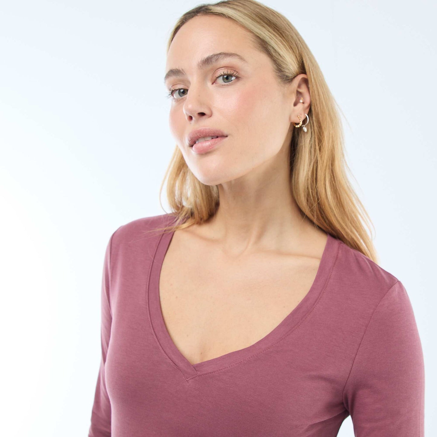 V-neck T-shirt PINK