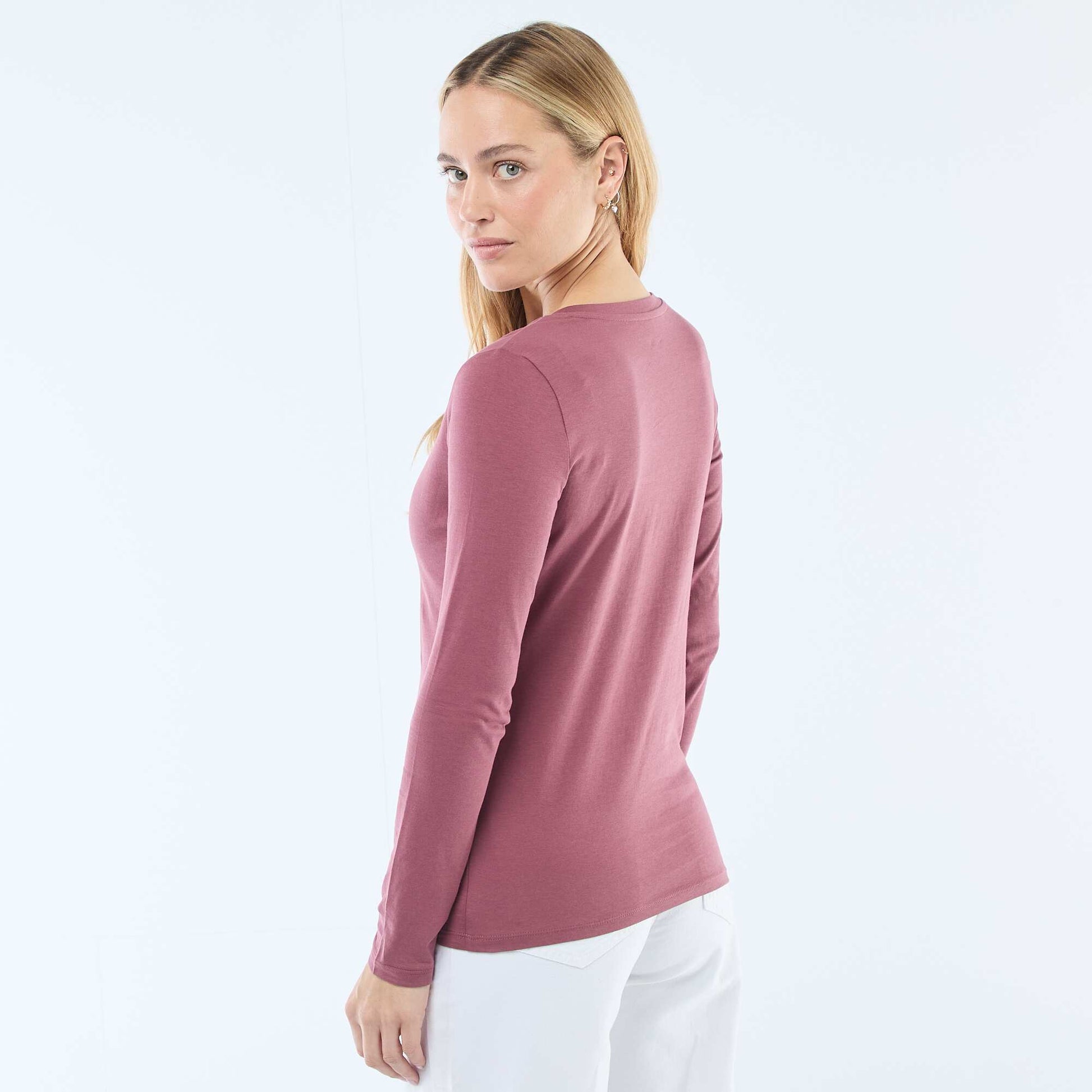 V-neck T-shirt PINK