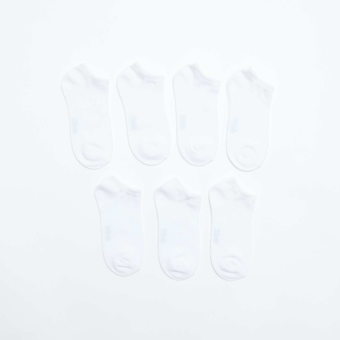 Pack of 7 invisible socks WHITE