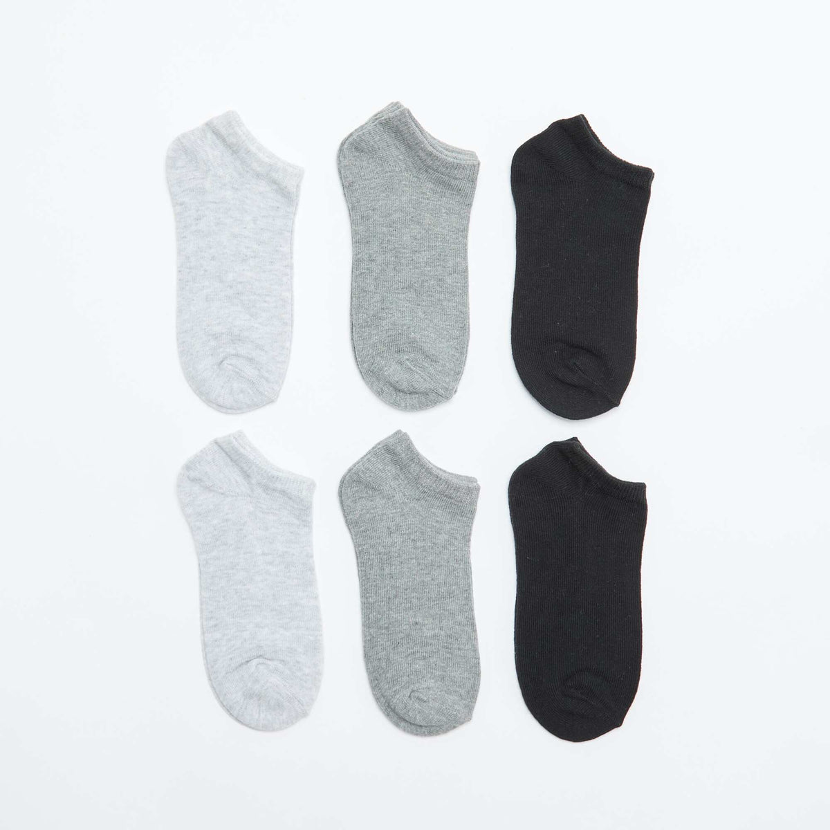 Pack of 7 pairs of invisible socks GREY