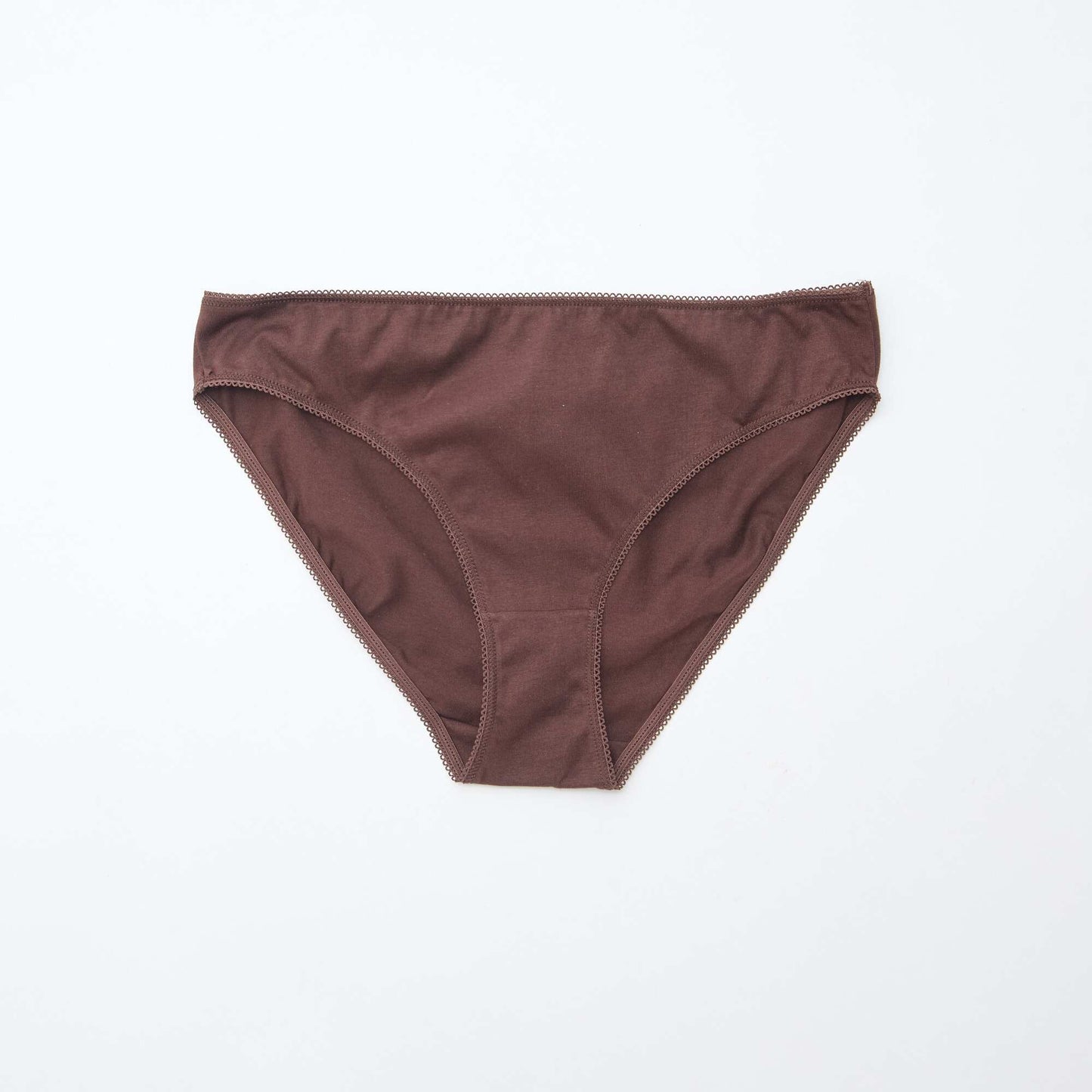 Pack of 5 plain cotton briefs BROWN