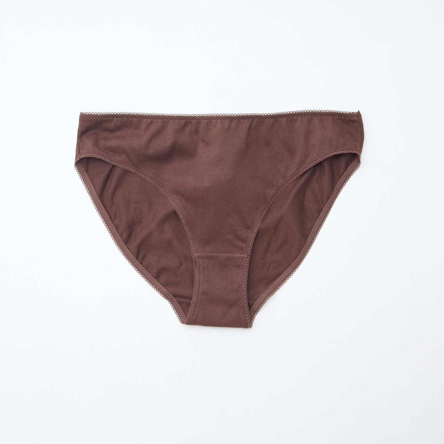 Pack of 5 plain cotton briefs BROWN