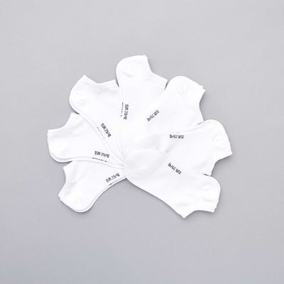 Pack of 7 pairs of trainer socks WHITE