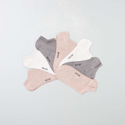 Pack of 7 pairs of trainer socks PINK