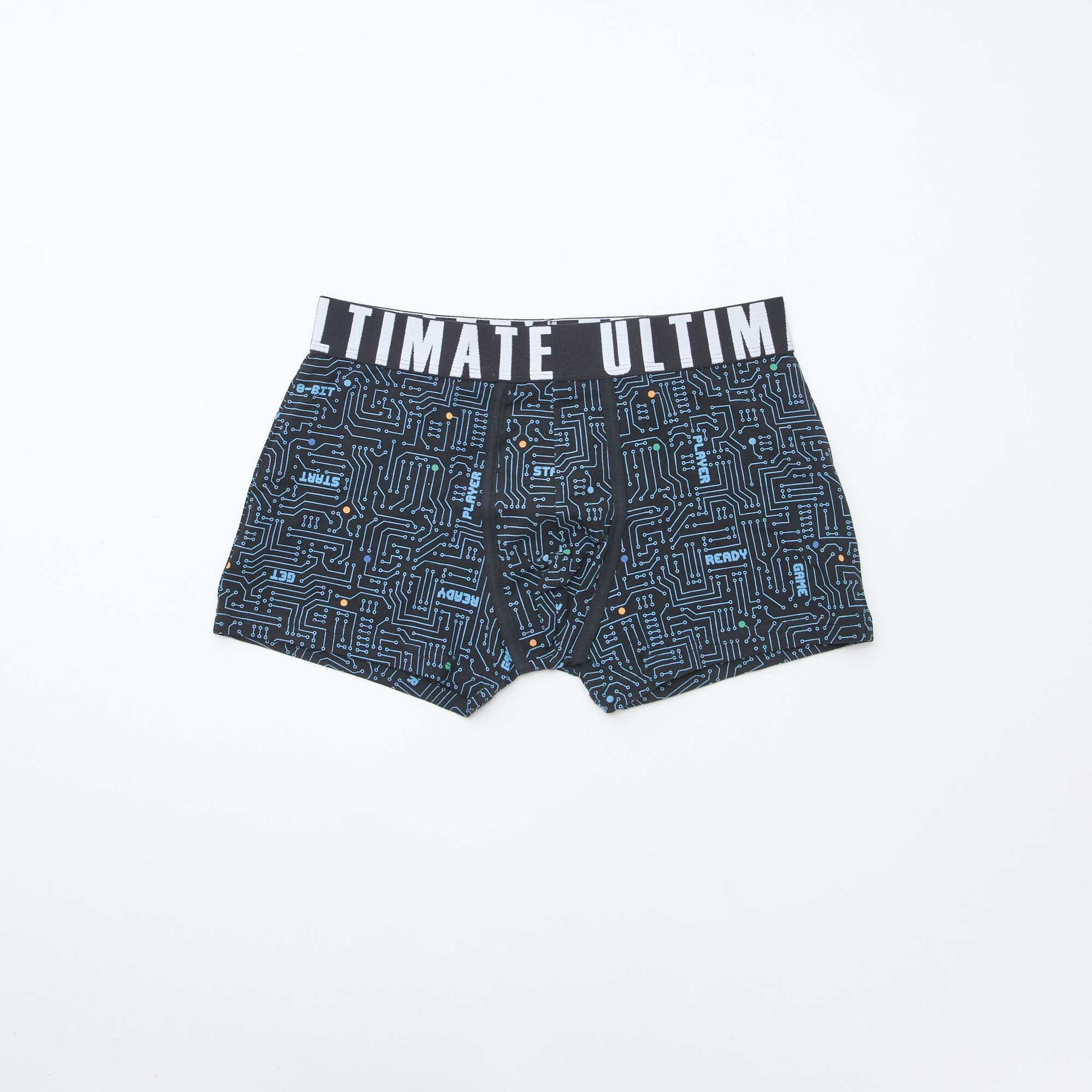 Pack of 3 patterned boxer shorts BLUE