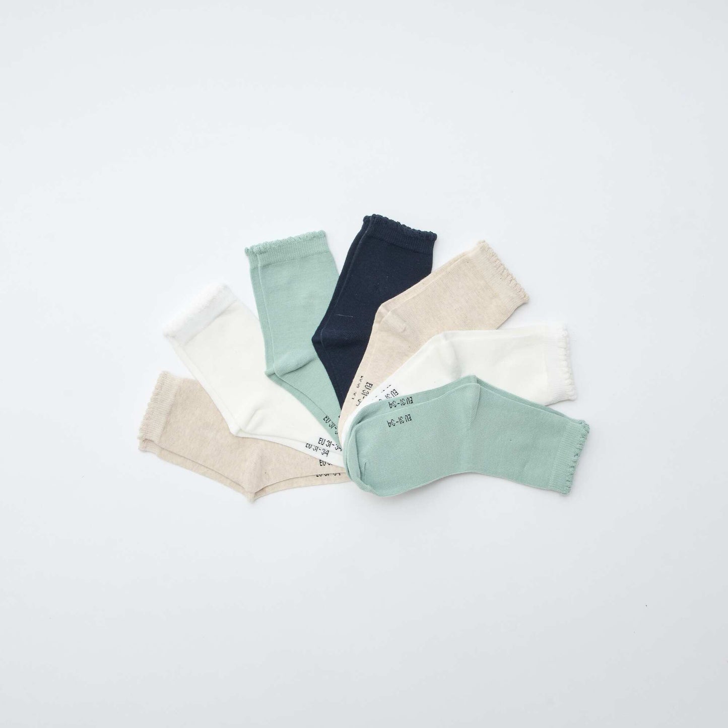 Pack of 7 pairs of socks BLUE