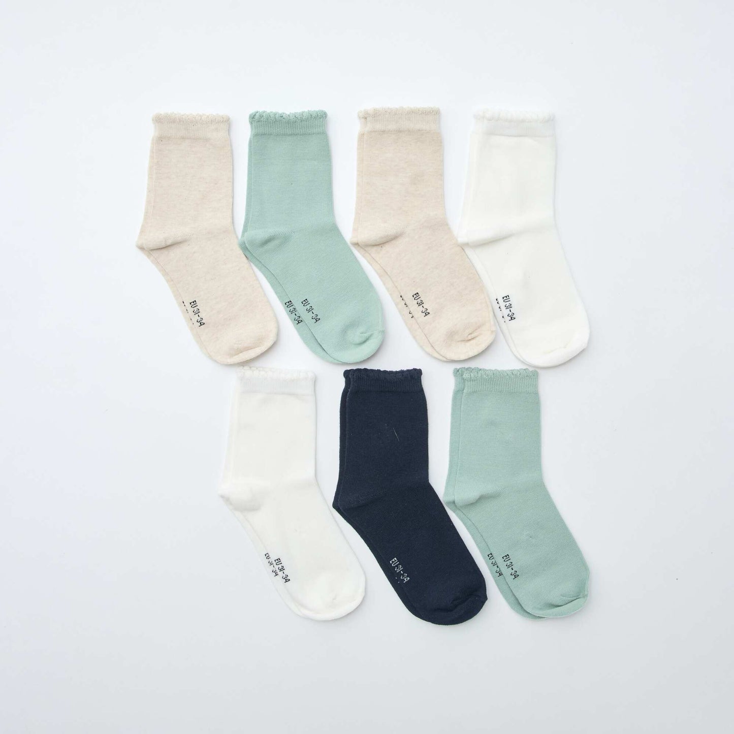 Pack of 7 pairs of socks BLUE