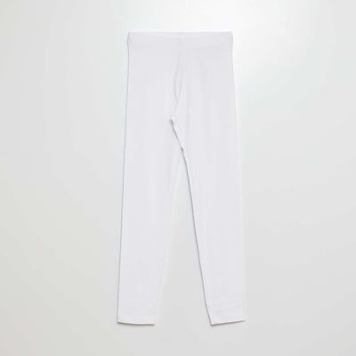 Long stretch leggings WHITE
