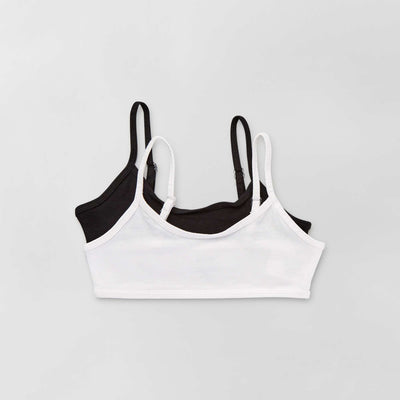 Pack of 2 eco-design bra tops BLACK