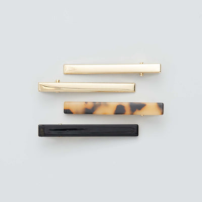 Pack of 4 alligator hair clips BEIGE