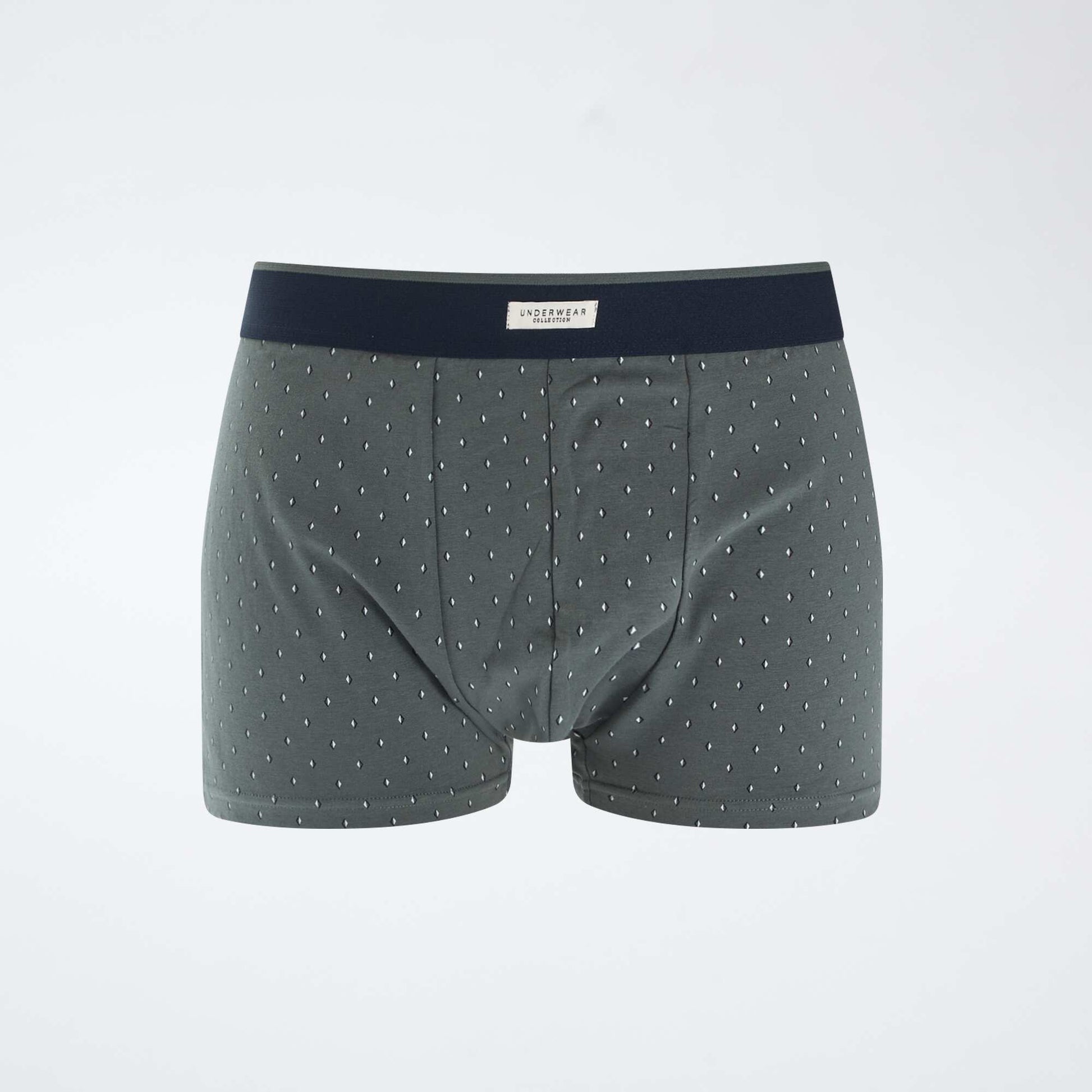 Pack of 3 pairs of cotton boxer shorts KHAKI