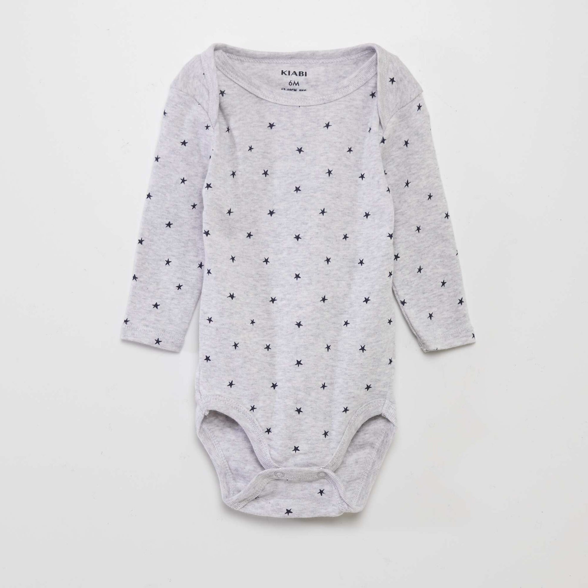 3-Pack Long-Sleeve Bodysuits GREY