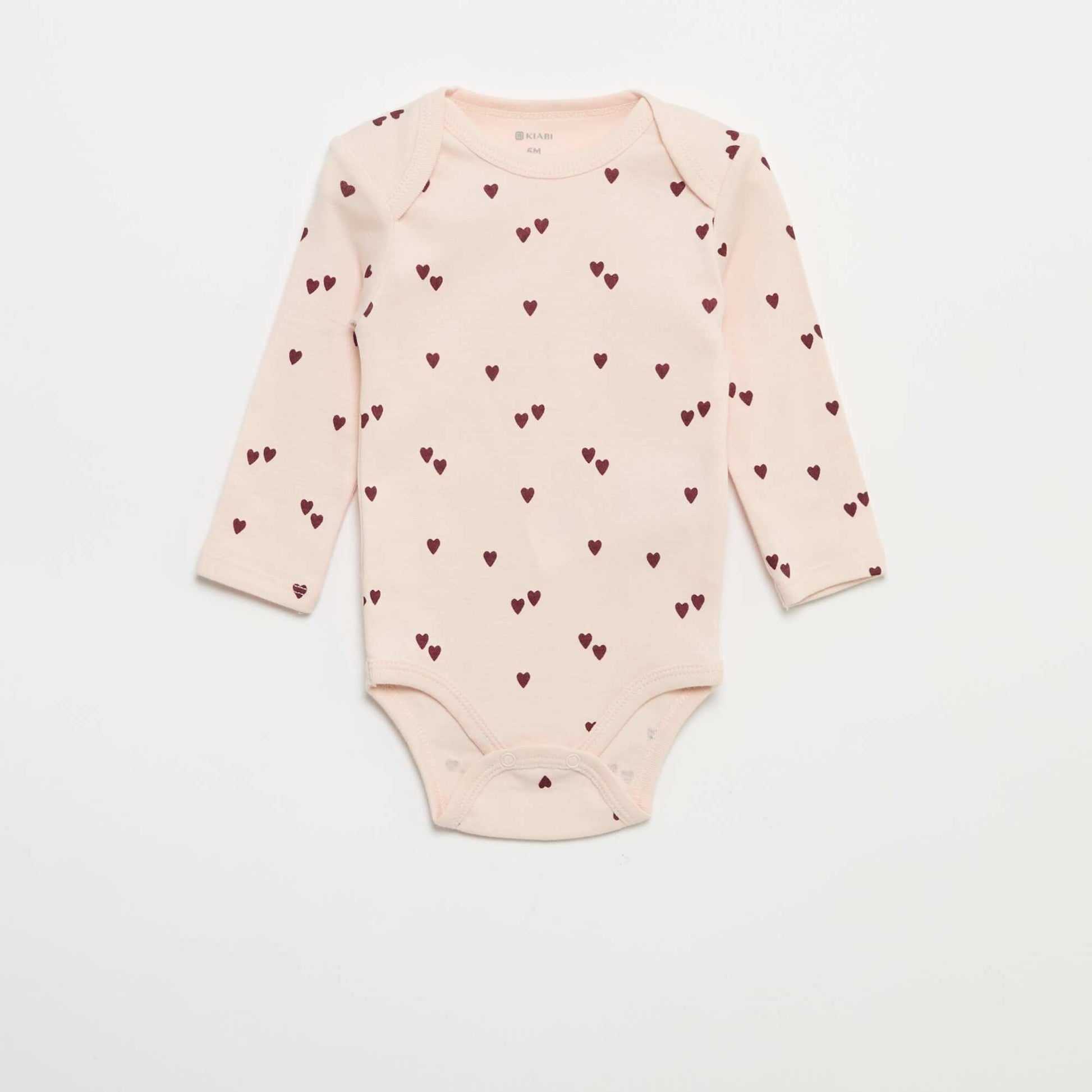 Pack of 3 long-sleeved bodies PINK