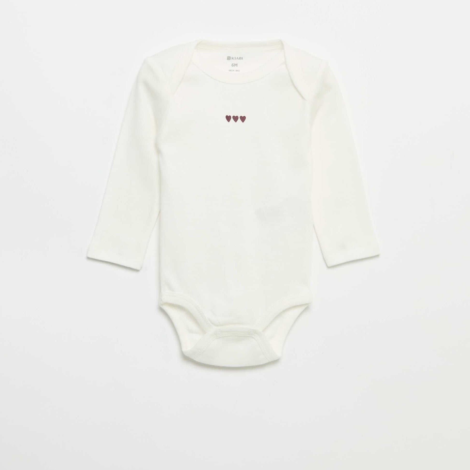Pack of 3 long-sleeved bodies PINK
