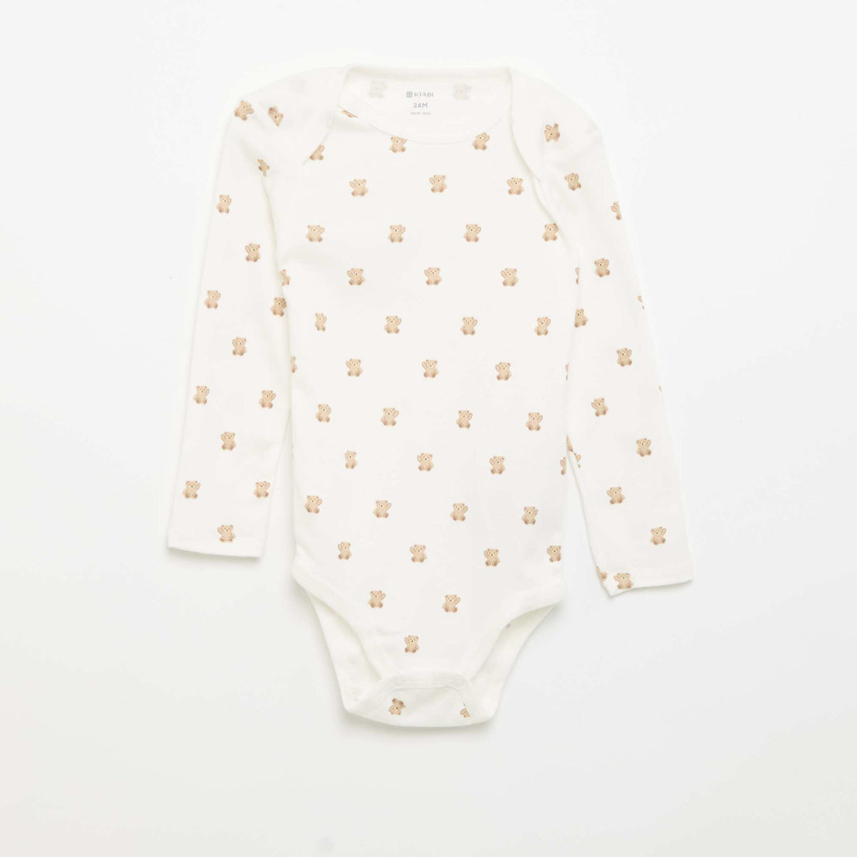 Set of 3 long-sleeved bodysuits BROWN