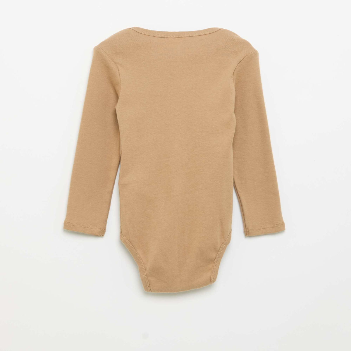 Set of 3 long-sleeved bodysuits BROWN