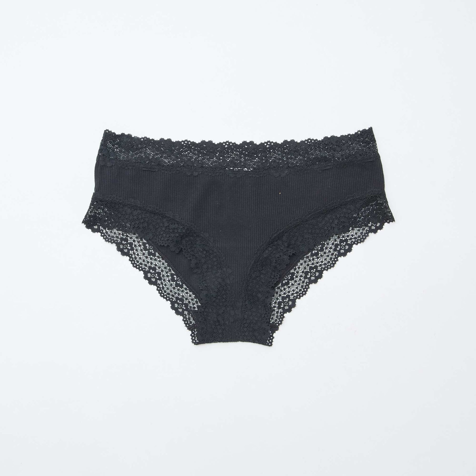 3-Pack Ribbed Shorties BLACK