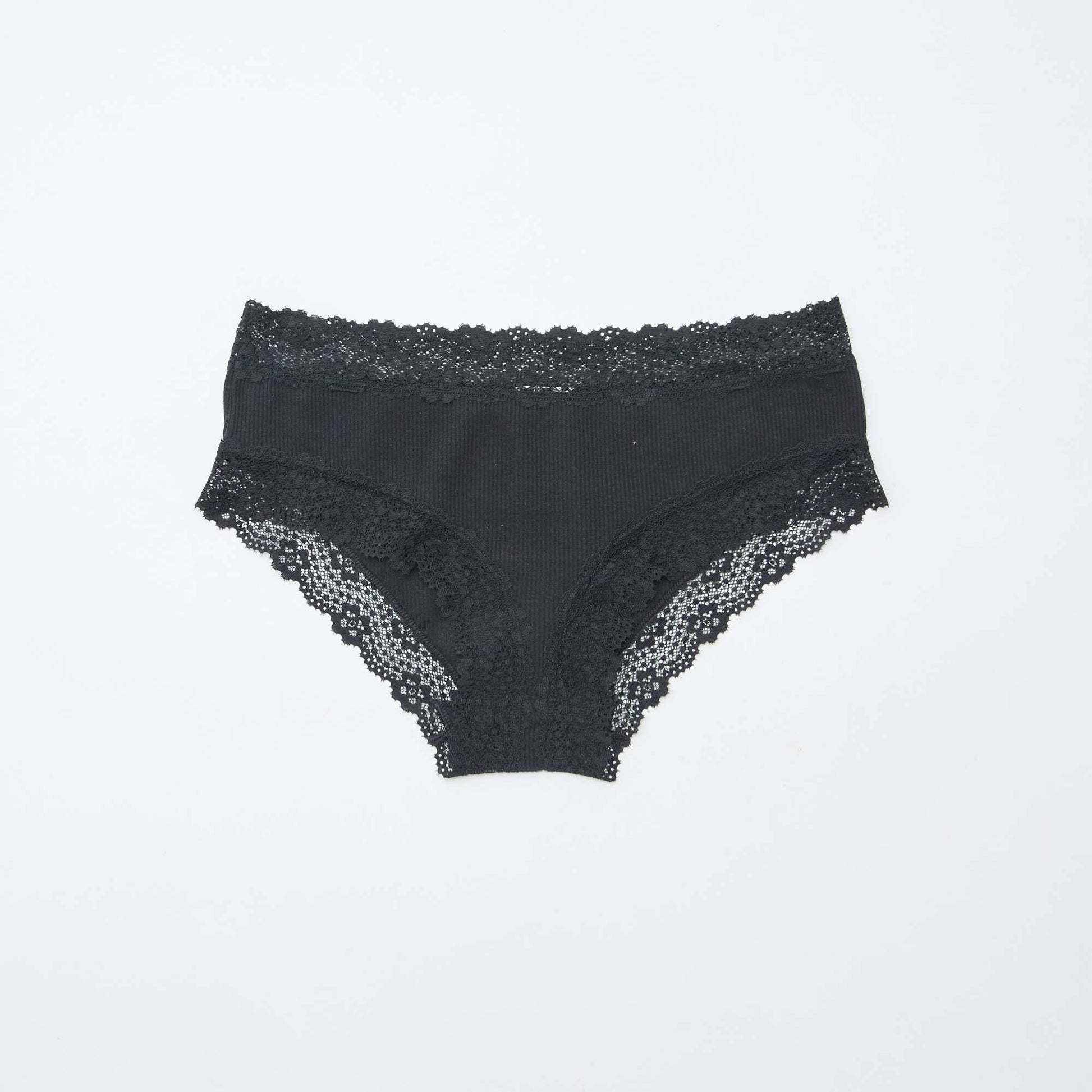 3-Pack Ribbed Shorties BLACK