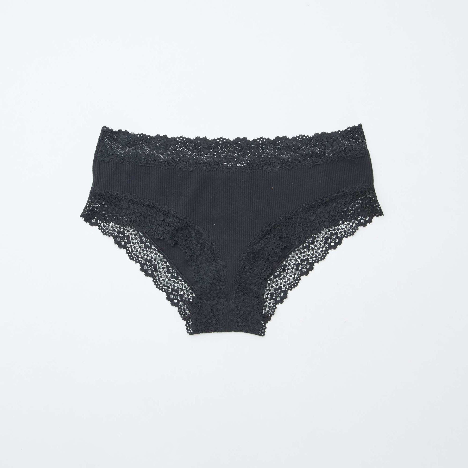 3-Pack Ribbed Shorties BLACK