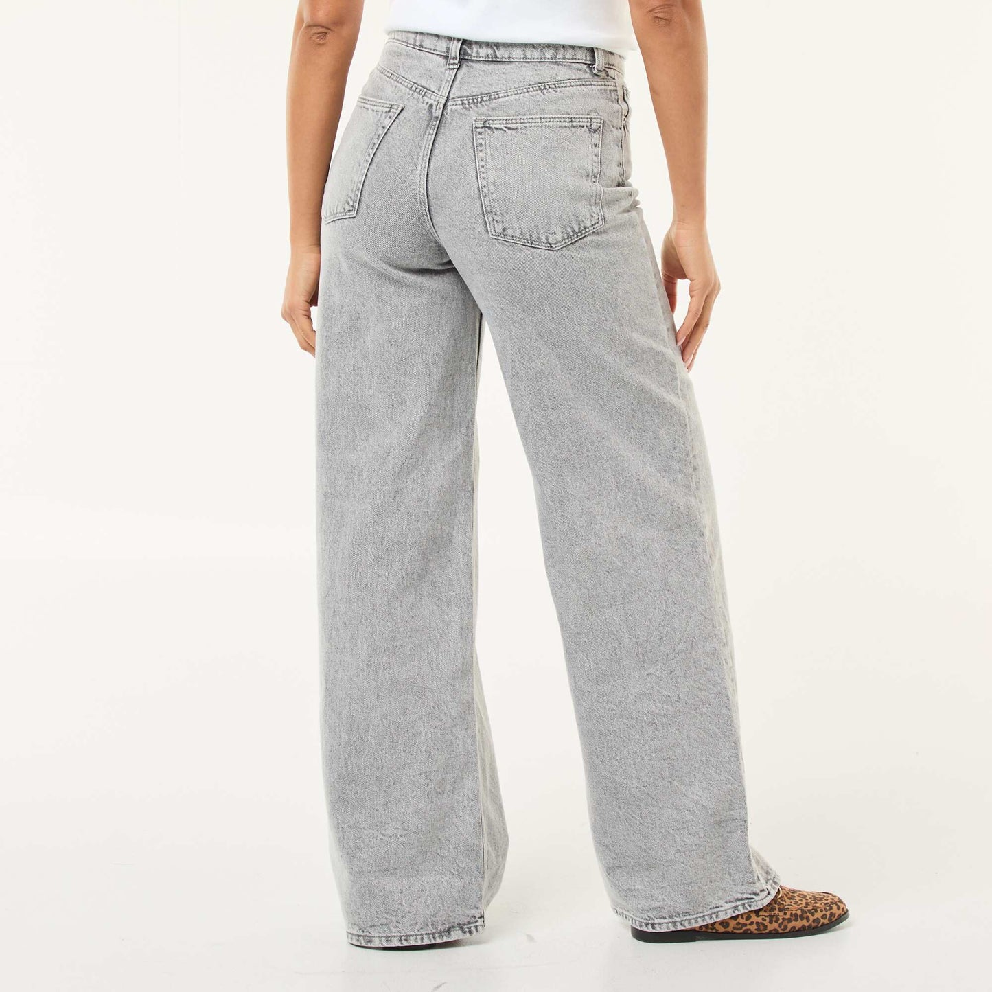 Wide-leg jeans - 30L GREY