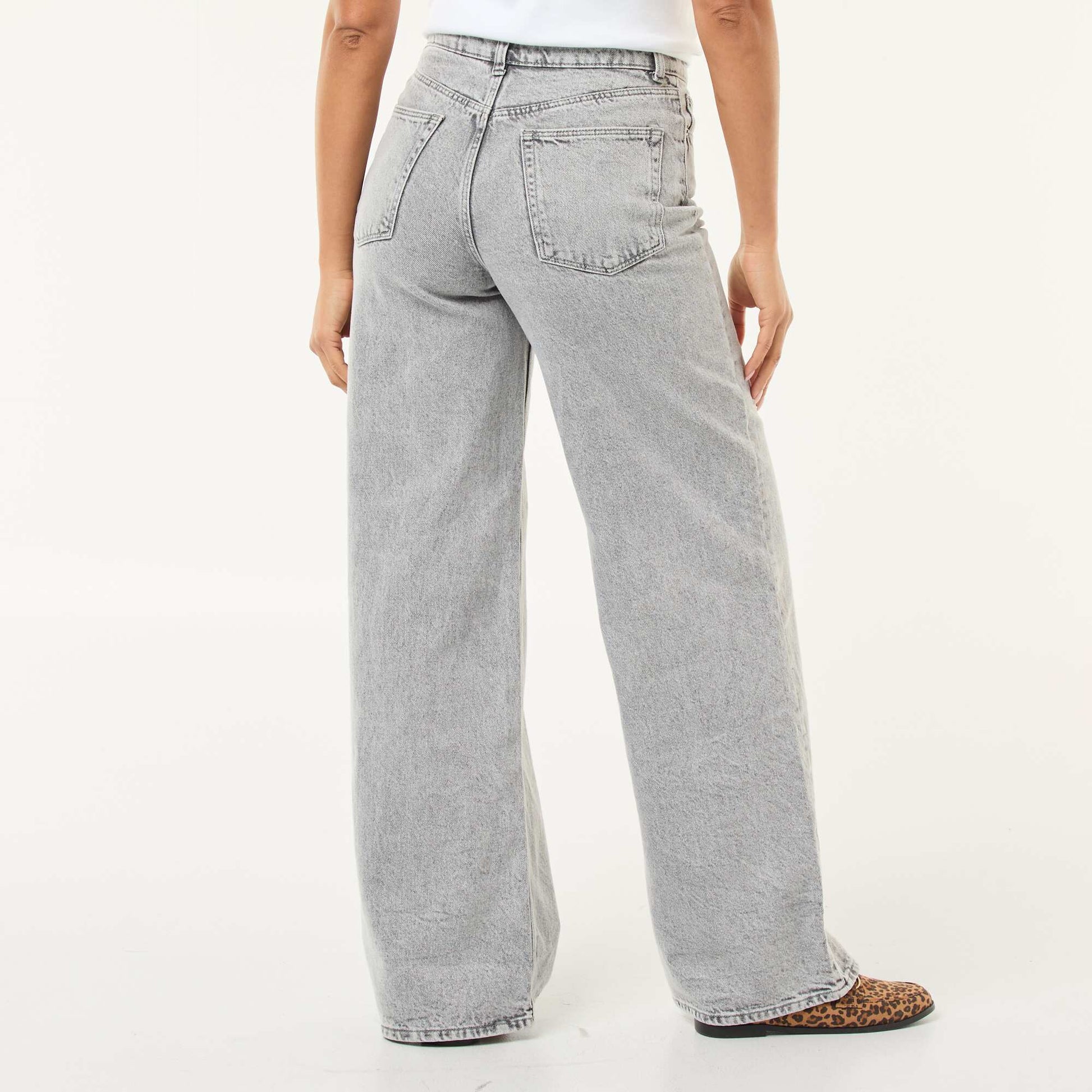 Wide-leg jeans - 30L GREY